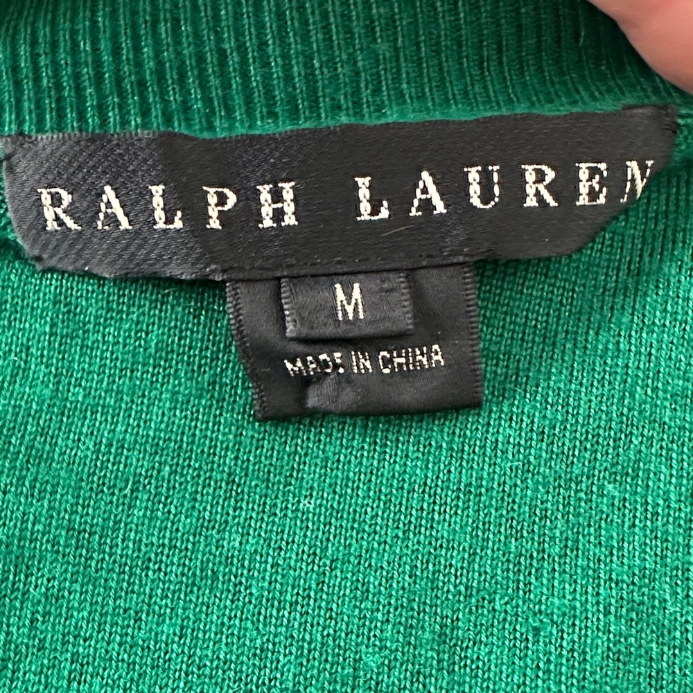Ralph Lauren Black Label Green Cashmere Silk Turtleneck Sweater - Picture 6 of 9
